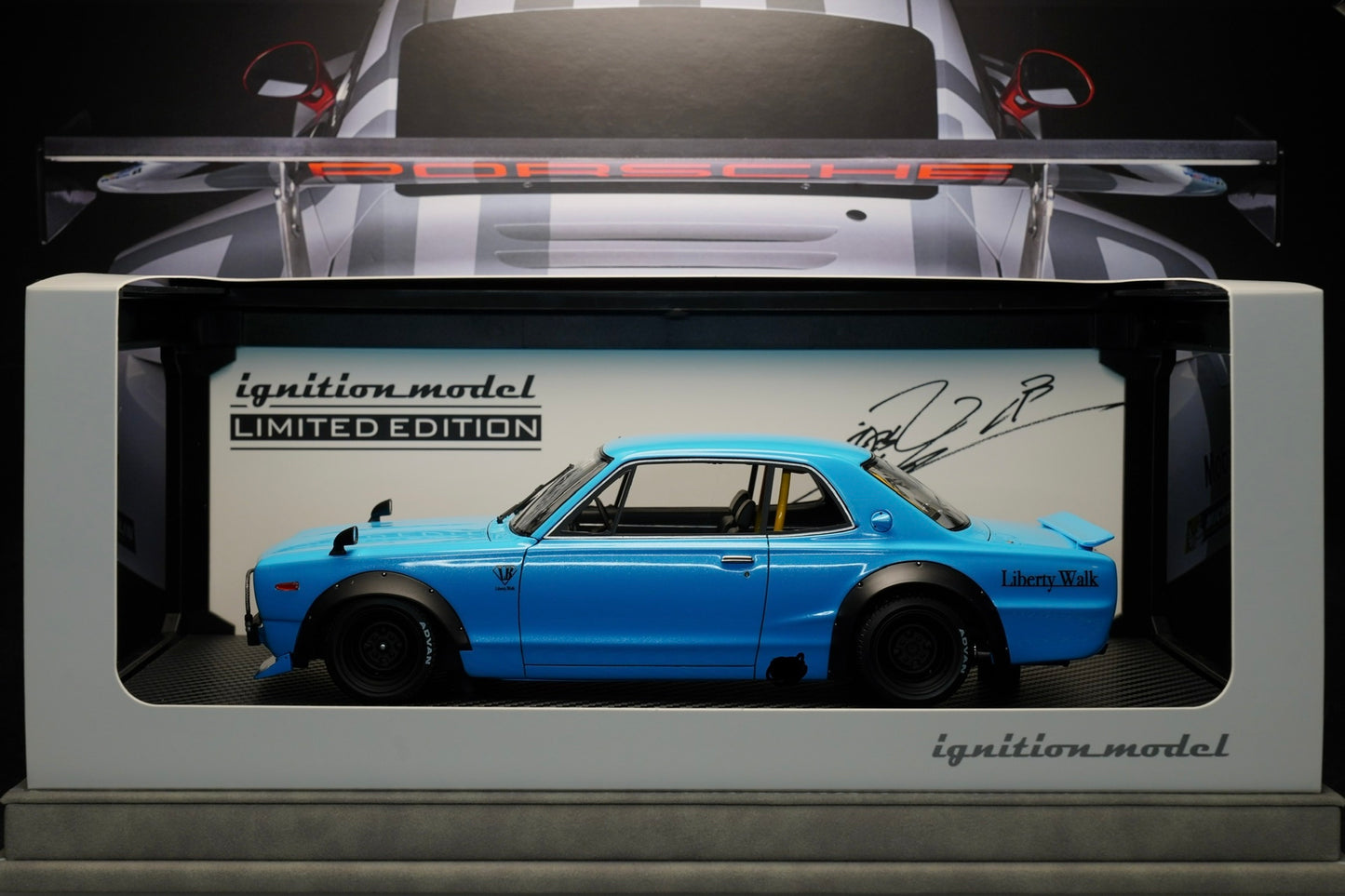 IG 1:18 LB-WORKS KPGC10 Hakosuka树脂汽车模型!Baby蓝金属漆LB涂装经典原始配色!LB创始人加藤先生儿子座驾!全球限量360台!