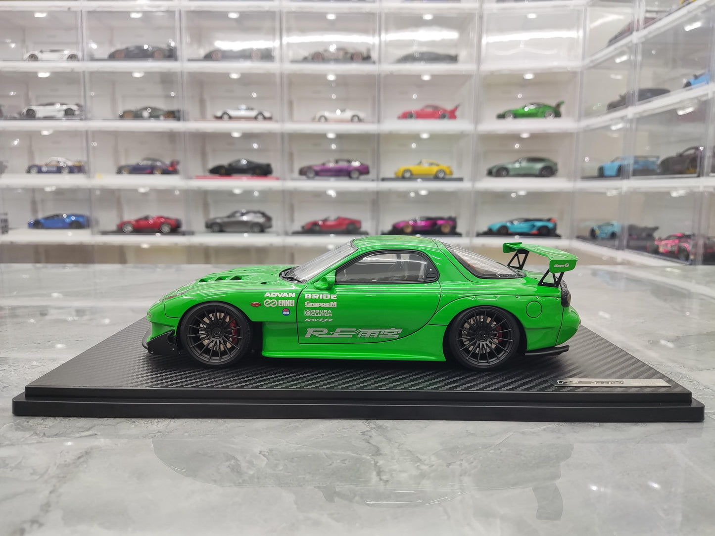 IG Mazda RX7 Mazda FEED FD3S simulation resin car model gift collection display piece 1:18