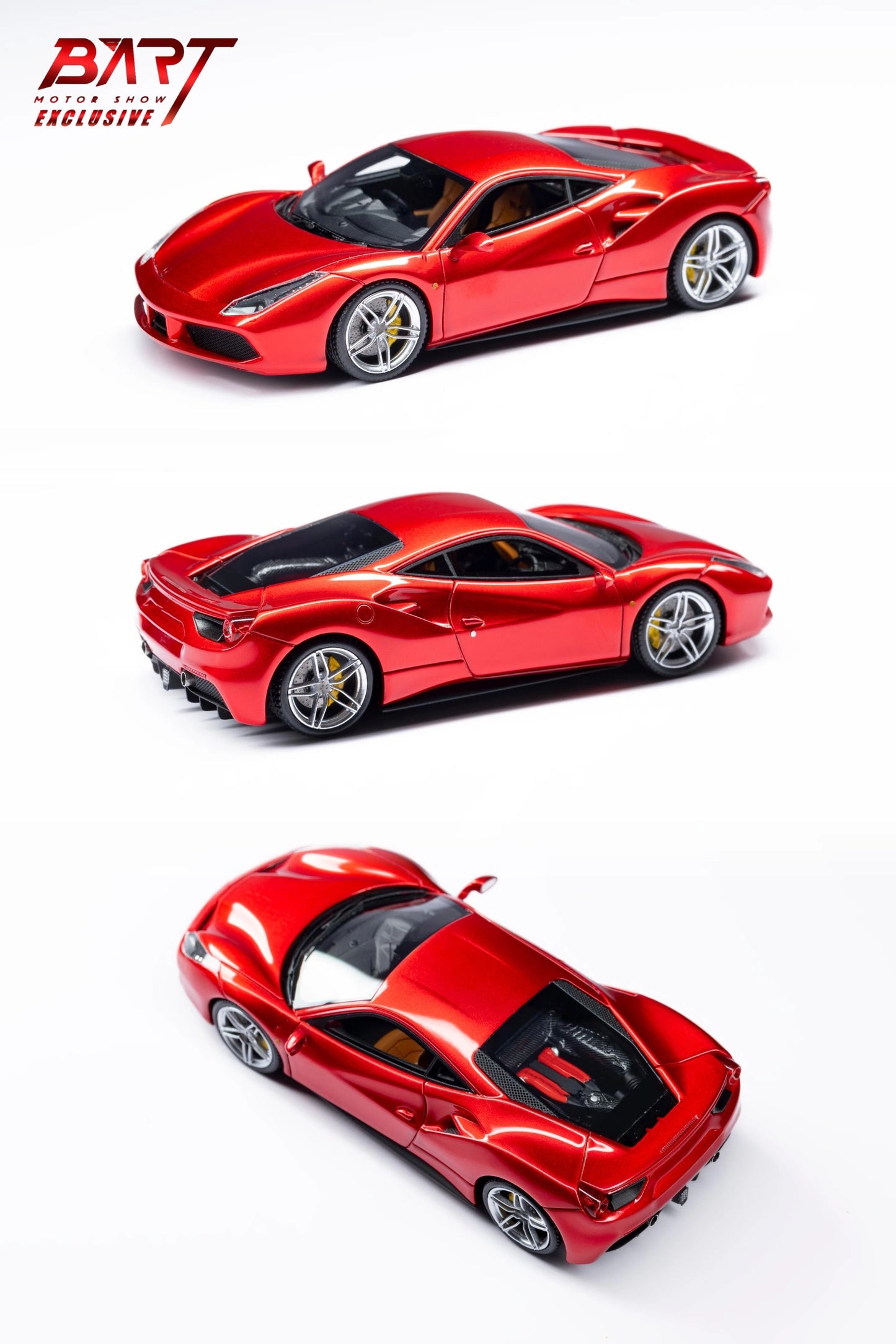 CL Cars Lounge&Bart.M 1:64 488GTB Volcanic red Diecast Model Car Resin Limited edition Collection