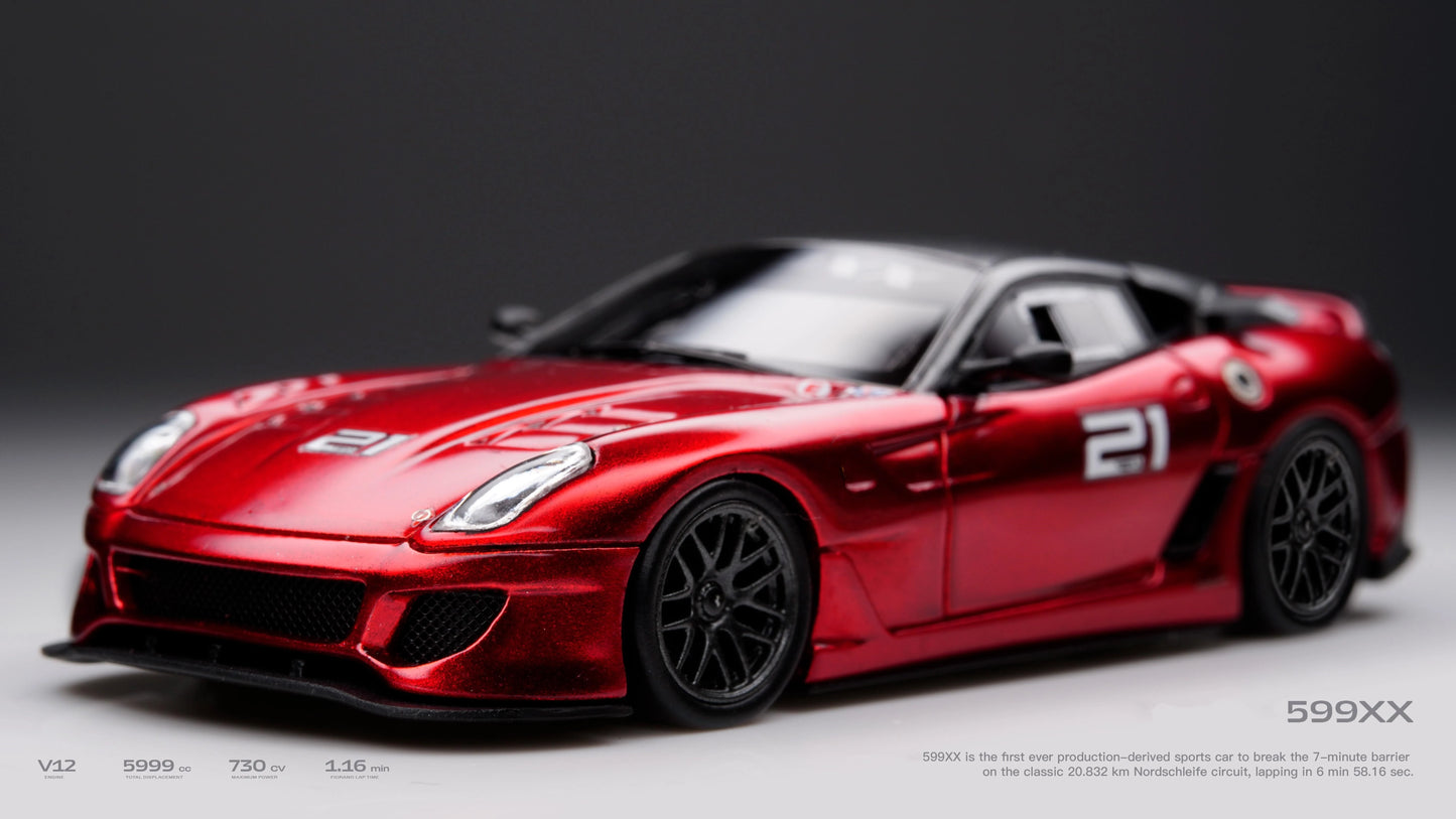 CL Cars Lounge 1:64 599xx Customized metal red21 Diecast Model Car Resin Limited edition Collection