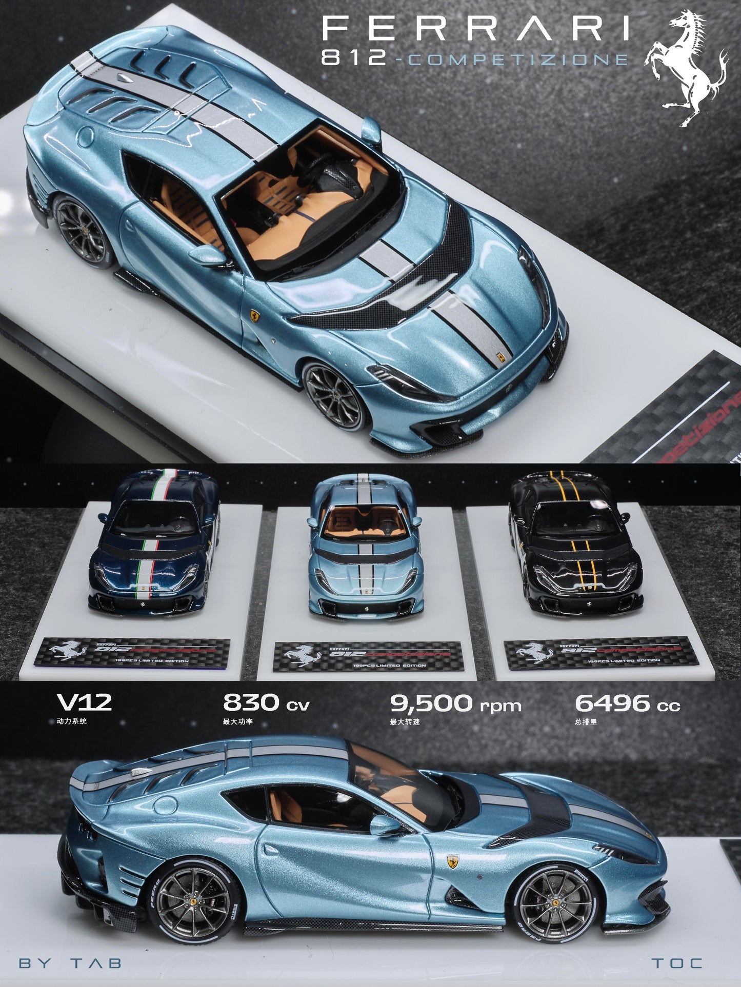 3 Fuelme 1:64 812c Resin Model Car Limited edition Collection