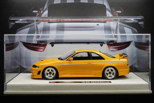 MAKE UP 1:18 Nissan 40th Anniversary Series Commemorative Edition NISMO 400R 1996 Resin Car Model! Racing Yellow Color!