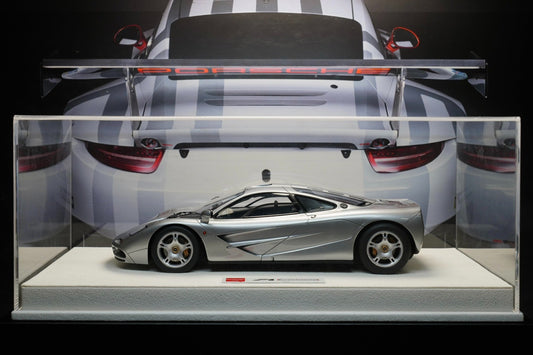 MAKE UP 1:18 McLaren F1 Road car 1994 resin exquisite car model! Super classic metal silver color! Top craftsmanship! in detail!