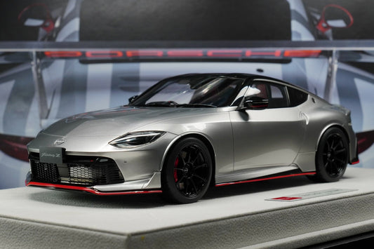 MAKE UP 1:18 Nissan Fairlady Z NISMO 2024 Resin Diecast Car Model! Liquid Metal Silver Color