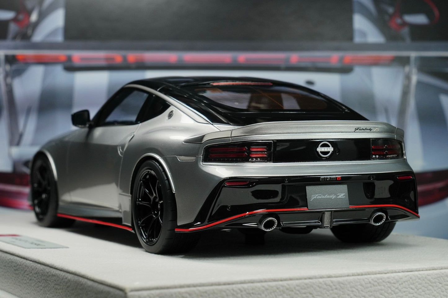 MAKE UP 1:18 Nissan Fairlady Z NISMO 2024 Resin Diecast Car Model! Liquid Metal Silver Color