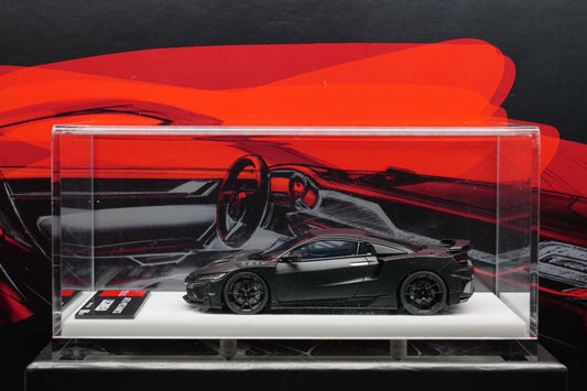 MAKE UP 1:43 Honda Acura NSX ARTA resin diecast car model! Matte black carbon color! With luxury car large base display box  语气调整