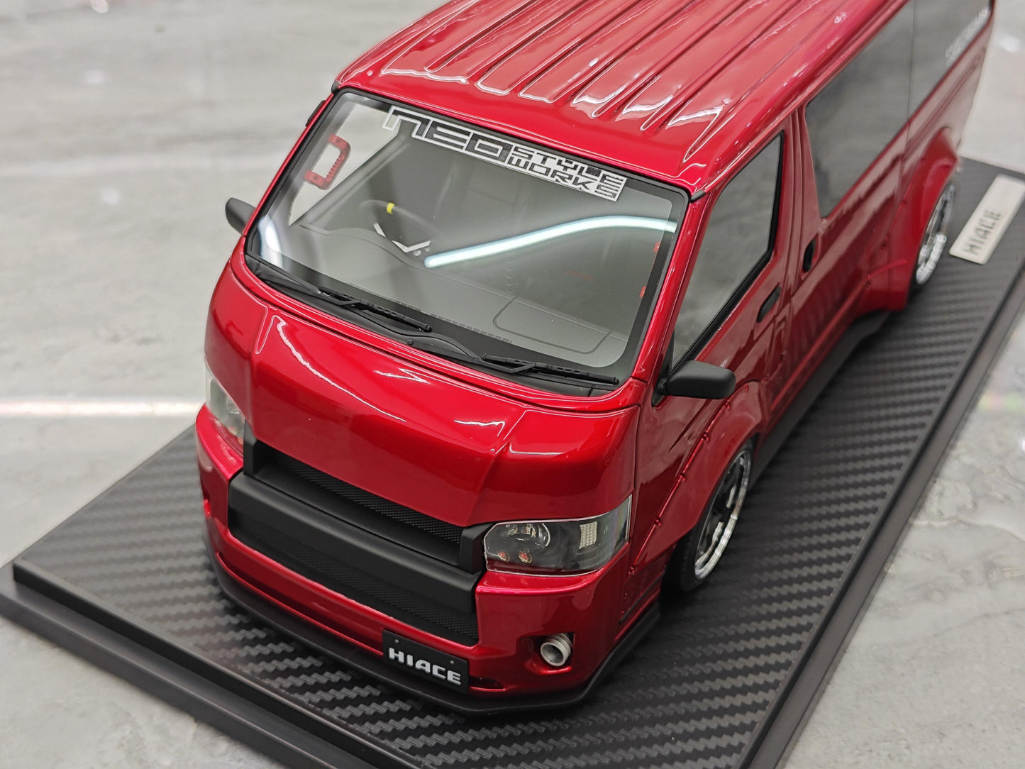 IG Toyota Hiace Van TSD Works Resin Model Car Collection Gift 1:18