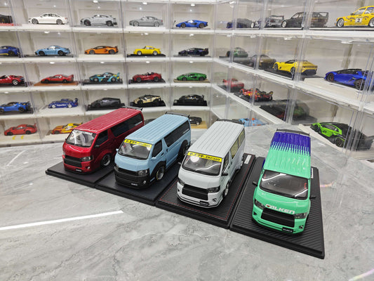 IG Toyota Hiace Van TSD Works Resin Model Car Collection Gift 1:18