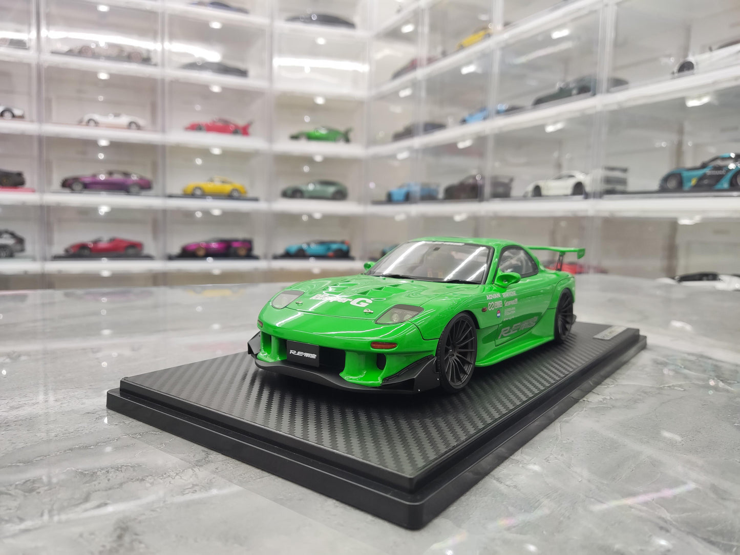 IG Mazda RX7 Mazda FEED FD3S simulation resin car model gift collection display piece 1:18