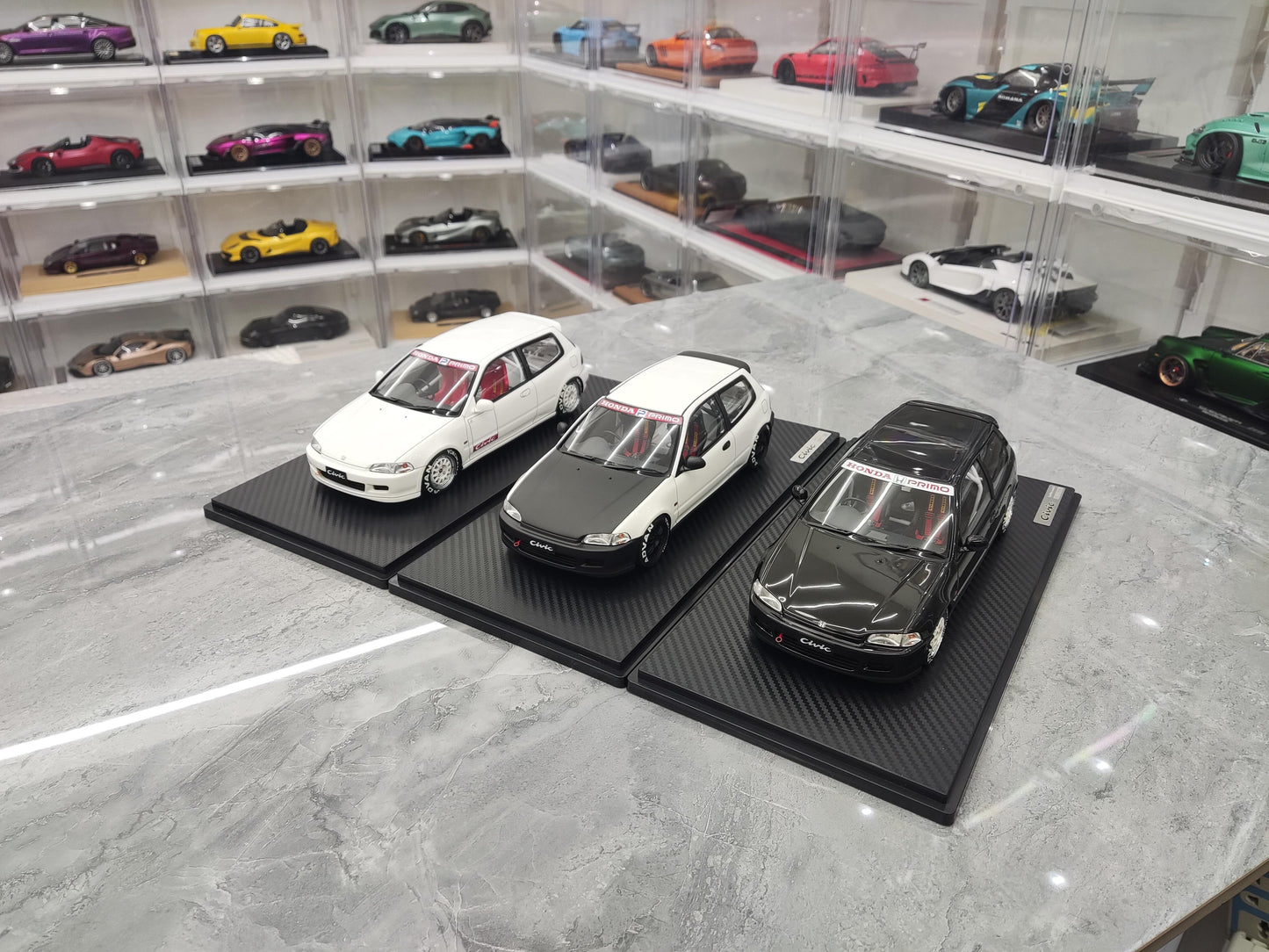 IG 1:18 scale resin car model collection of Honda Civic EG6 for display and gift