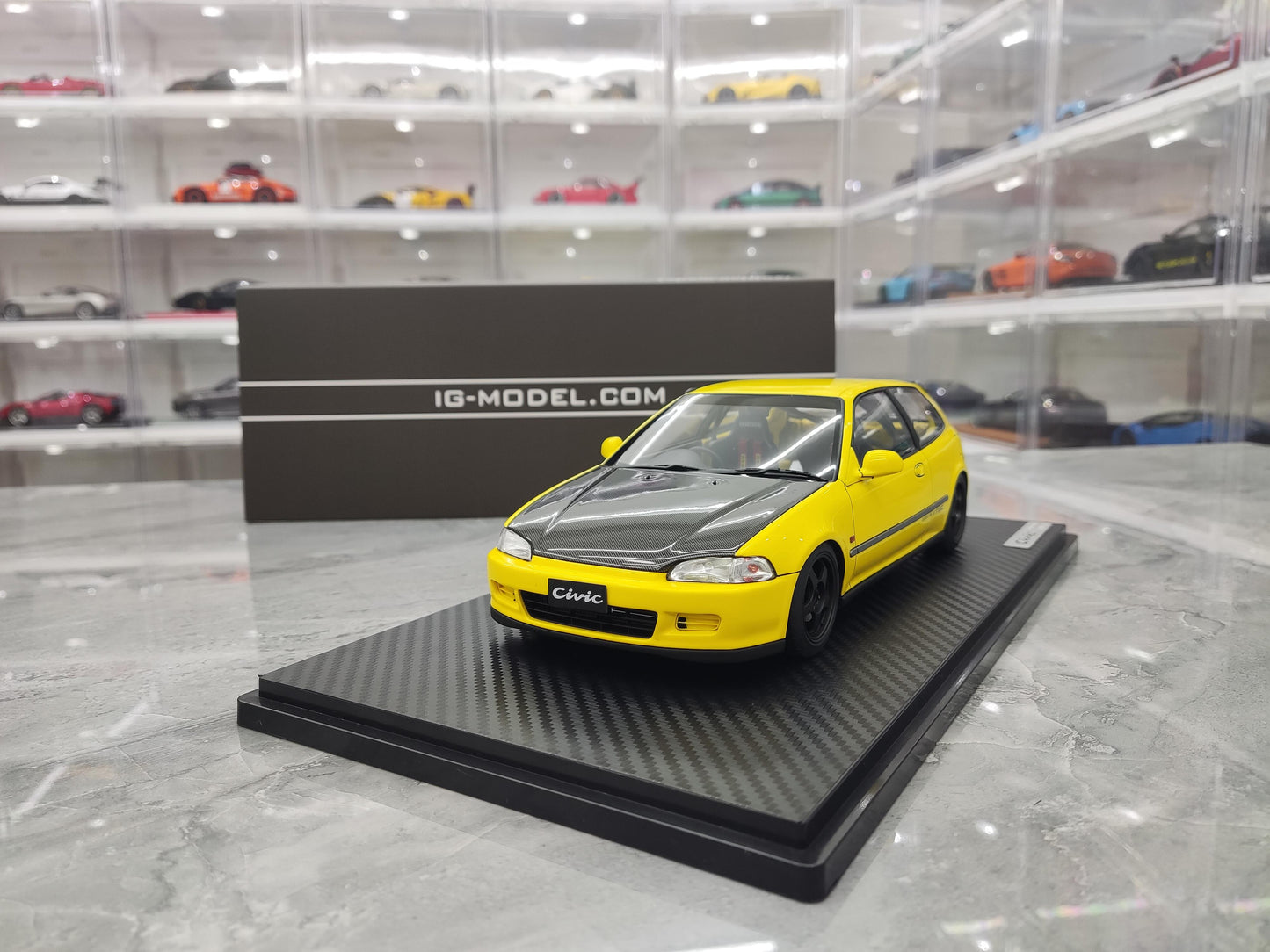 IG 1:18 scale resin car model collection of Honda Civic EG6 for display and gift