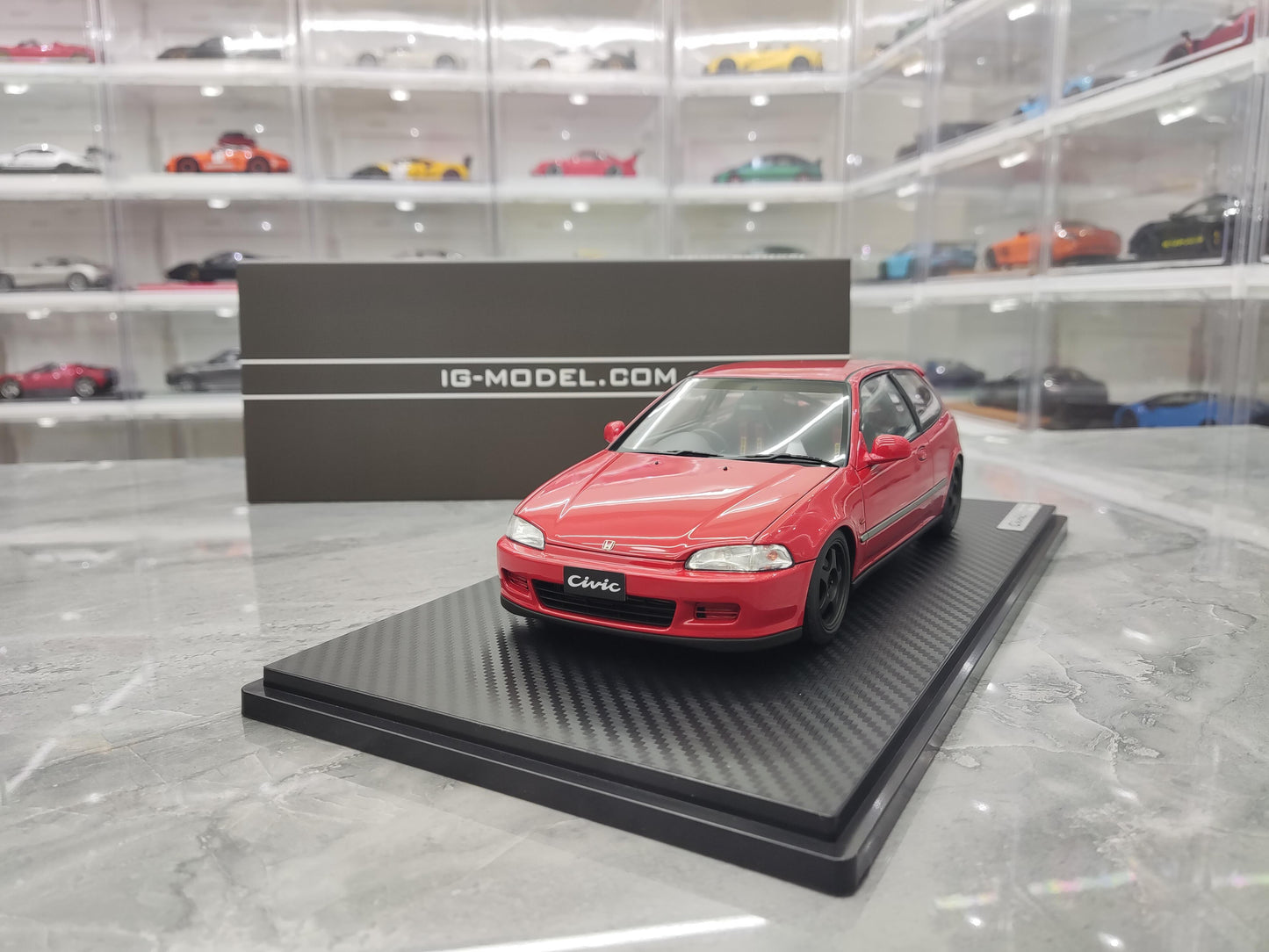 IG 1:18 scale resin car model collection of Honda Civic EG6 for display and gift