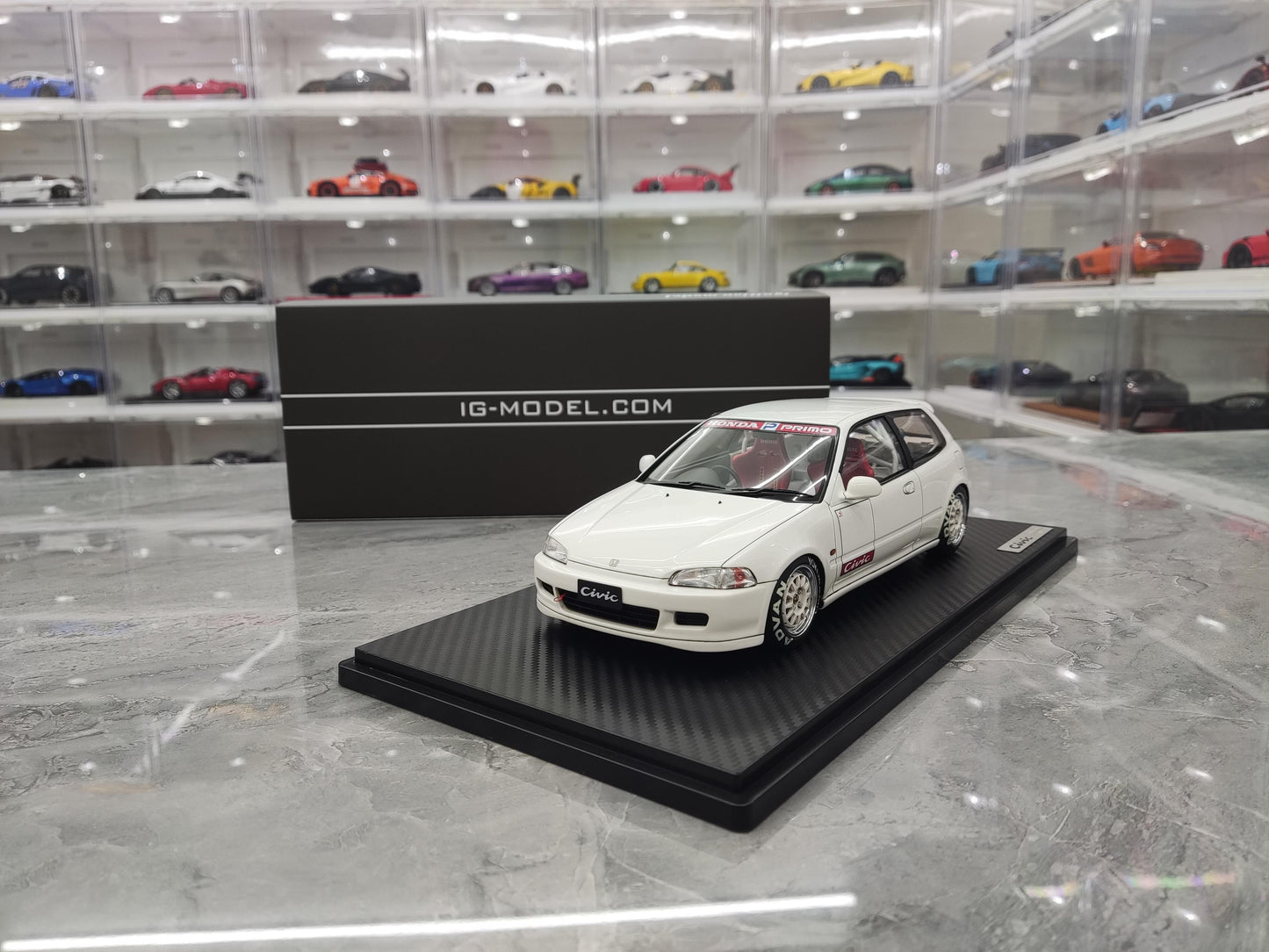 IG 1:18 scale resin car model collection of Honda Civic EG6 for display and gift