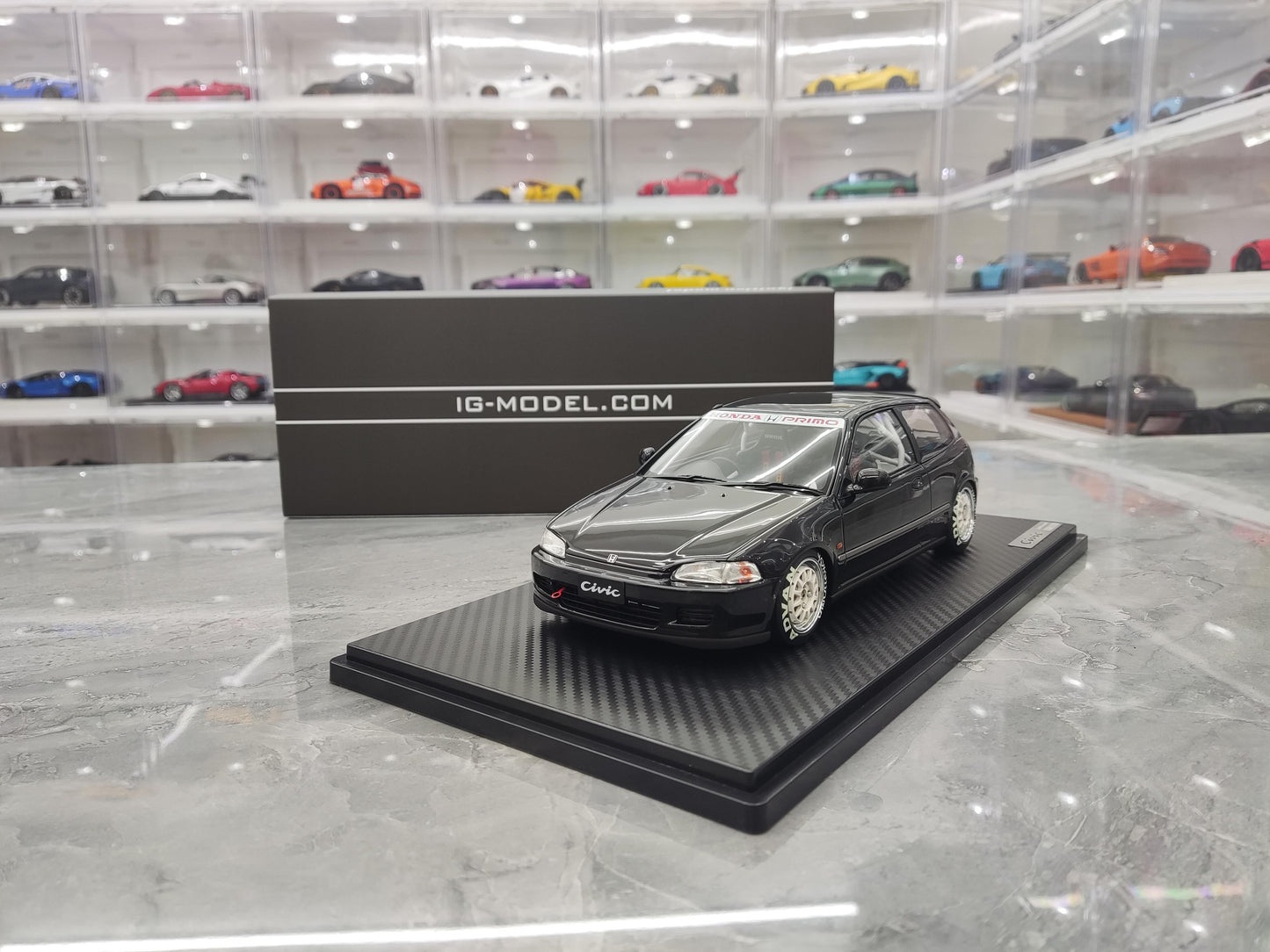 IG 1:18 scale resin car model collection of Honda Civic EG6 for display and gift