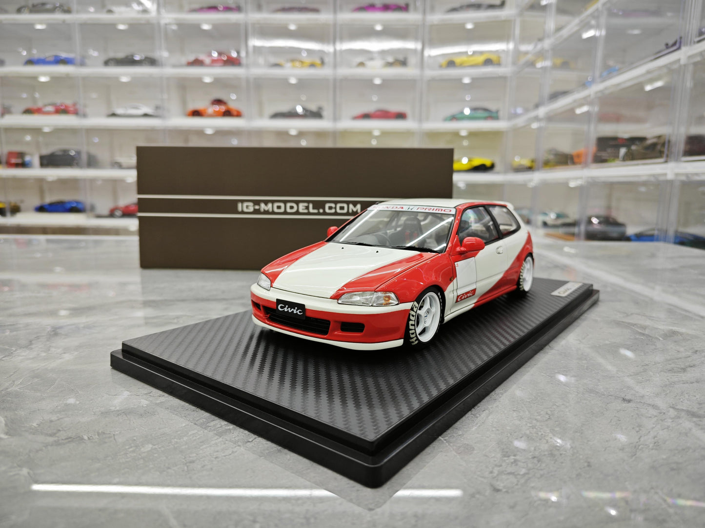 IG 1:18 scale resin car model collection of Honda Civic EG6 for display and gift