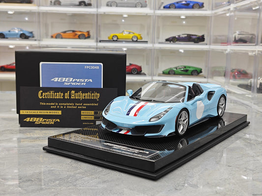 DM MODEL 1:18 488 Pista Spider Diecast Model Car Resin Limited edition New product