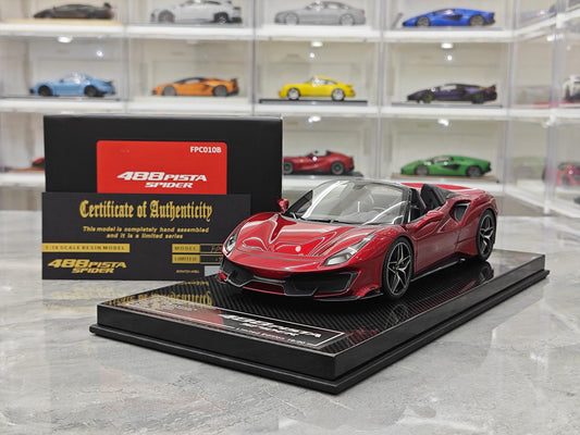 DM MODEL 1:18 488 Pista Spider Diecast Model Car Resin Limited edition New product