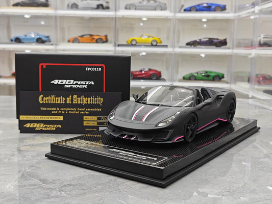 DM MODEL 1:18 488 Pista Spider Diecast Model Car Resin Limited edition New product