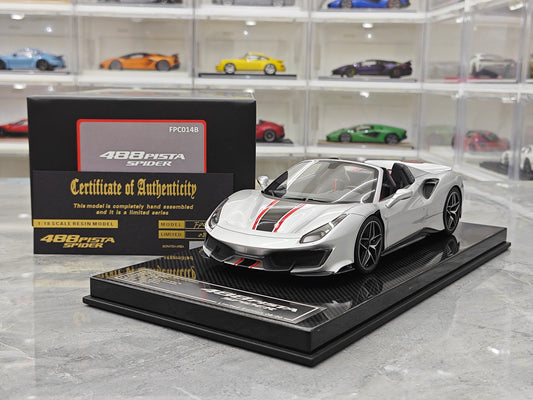 DM MODEL 1:18 488 Pista Spider Diecast Model Car Resin Limited edition New product
