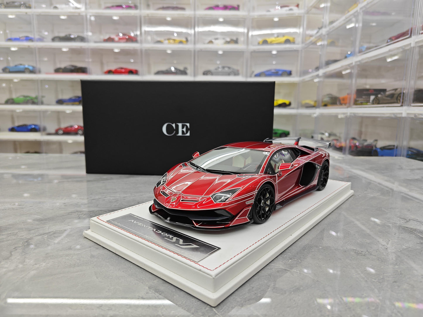 CE Lamborghini Aventador SVJ Limited Edition Replica Resin Car Model Collection Display Piece 1:18