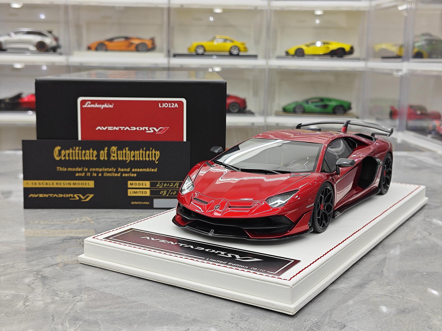 DM 1:18 Diecast Model Car of Lamborghini SVJ Hardtop; Collection Piece
