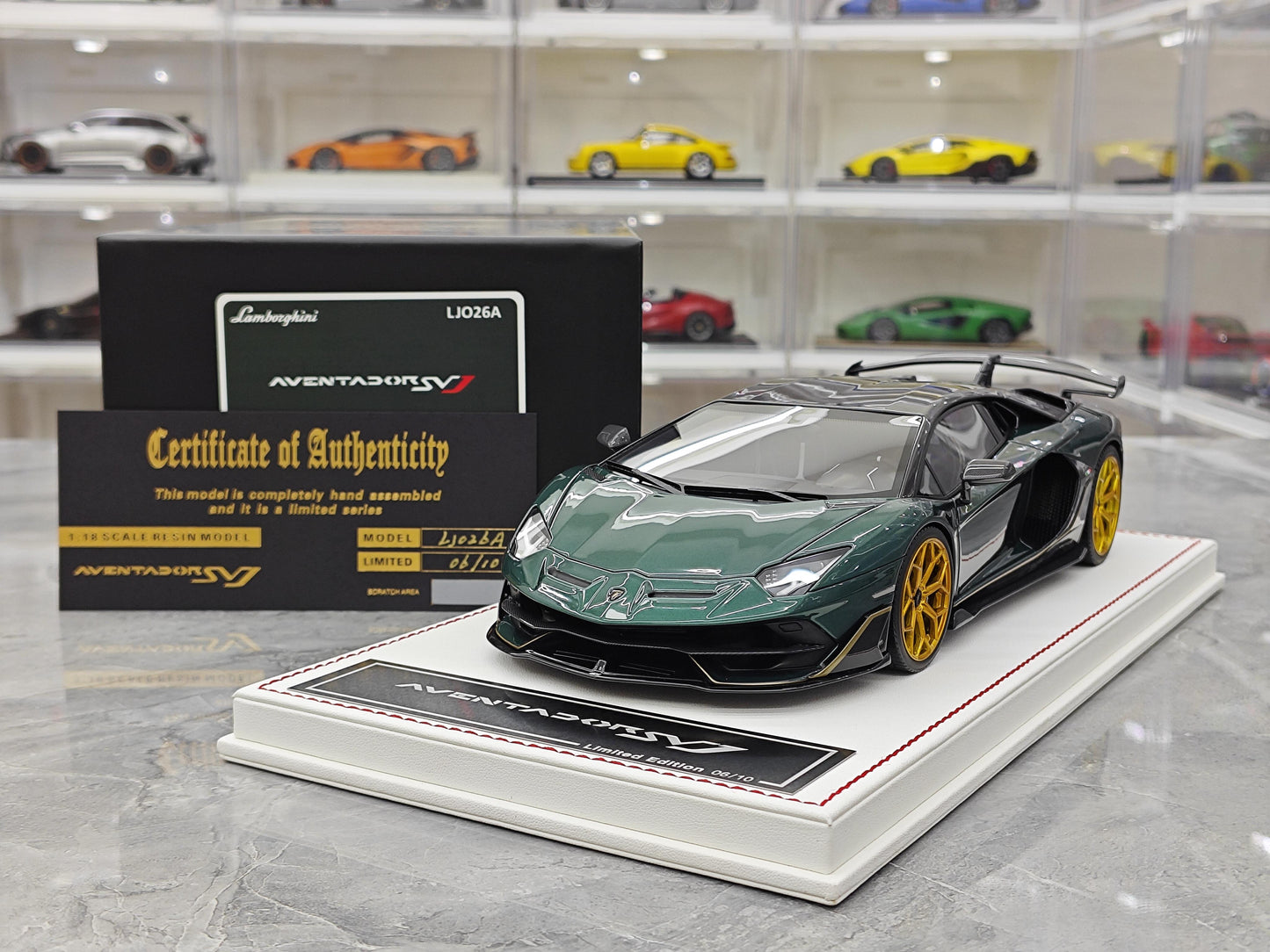 DM 1:18 Diecast Model Car of Lamborghini SVJ Hardtop; Collection Piece