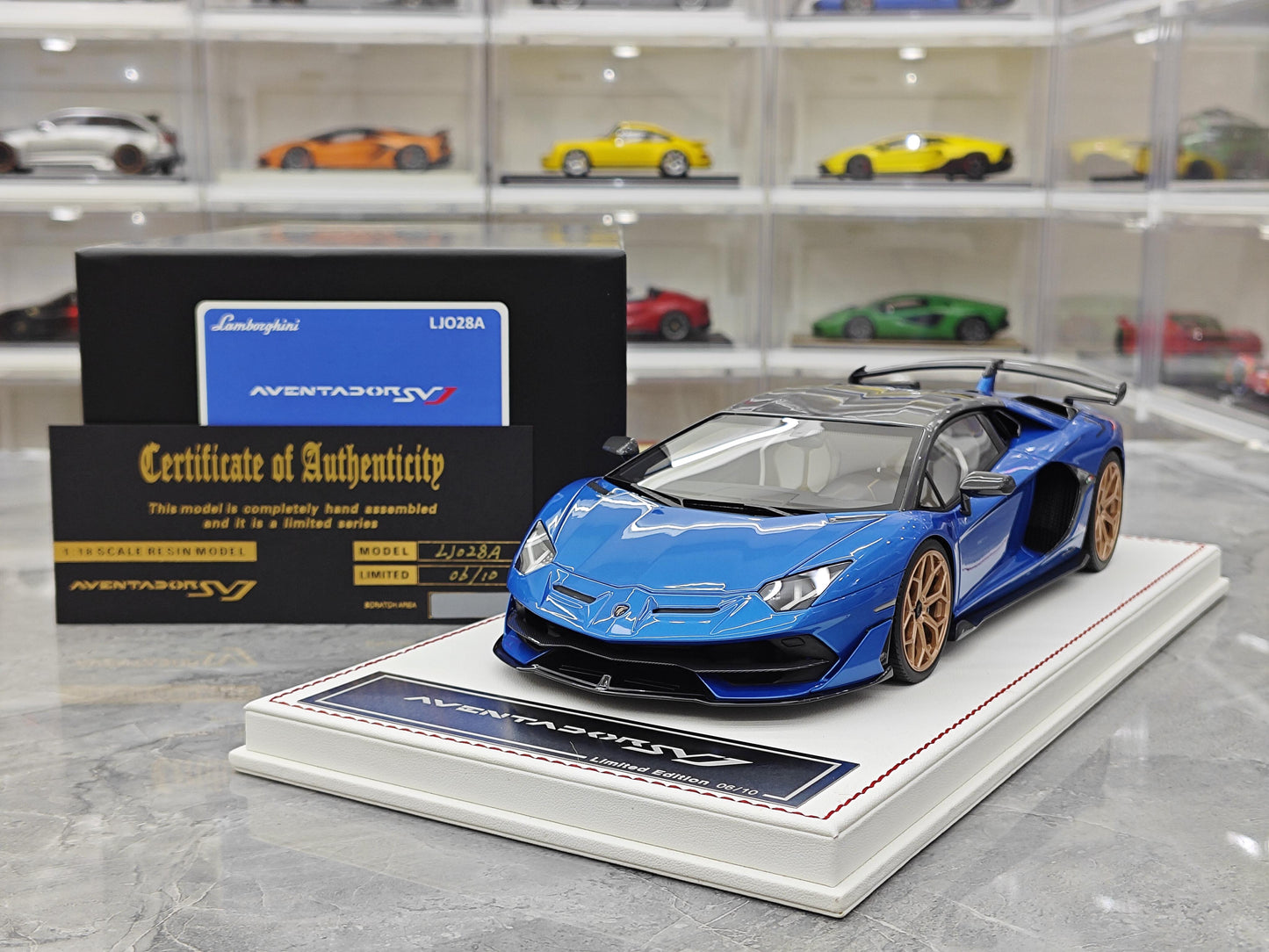 DM 1:18 Diecast Model Car of Lamborghini SVJ Hardtop; Collection Piece