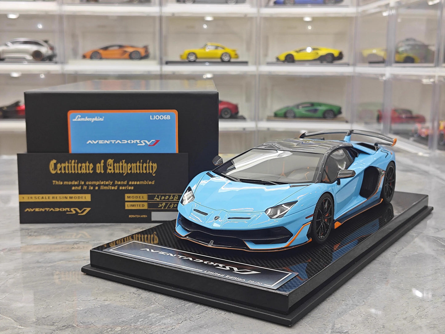 DM 1:18 Diecast Model Car of Lamborghini SVJ Hardtop; Collection Piece