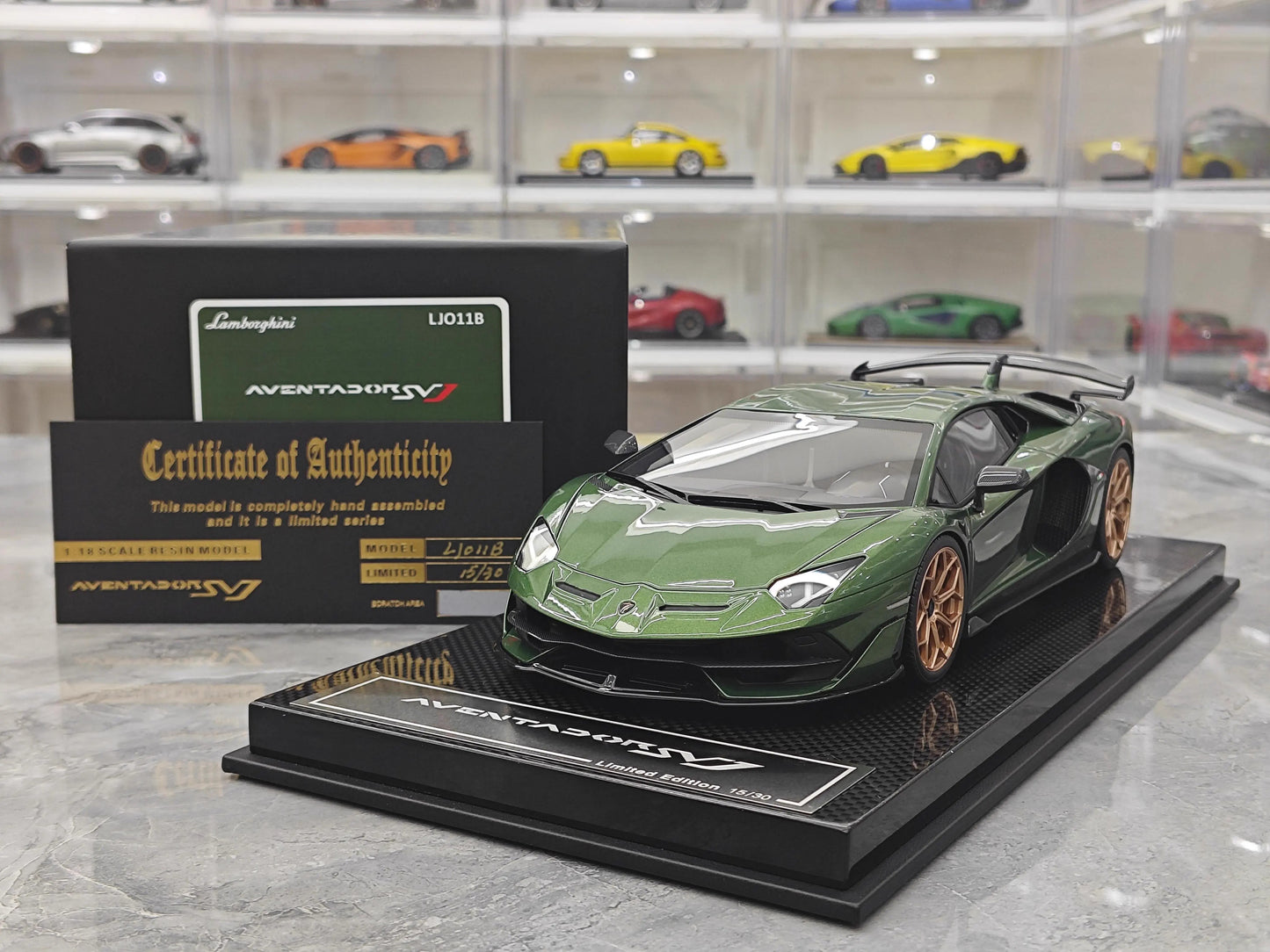DM 1:18 Diecast Model Car of Lamborghini SVJ Hardtop; Collection Piece