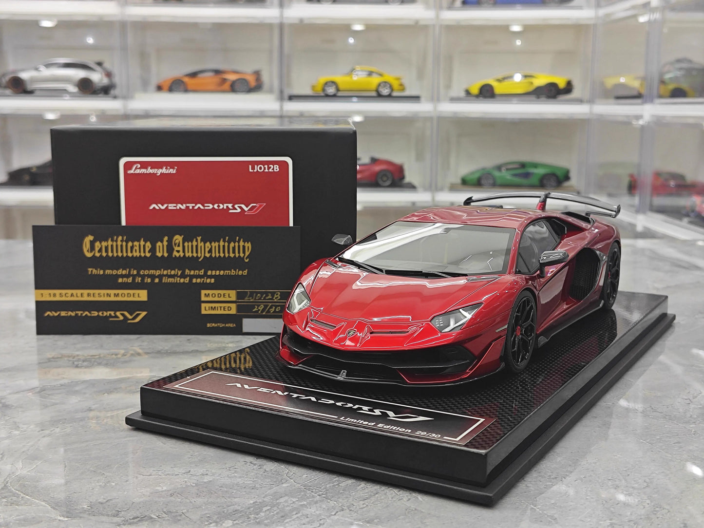 DM 1:18 Diecast Model Car of Lamborghini SVJ Hardtop; Collection Piece