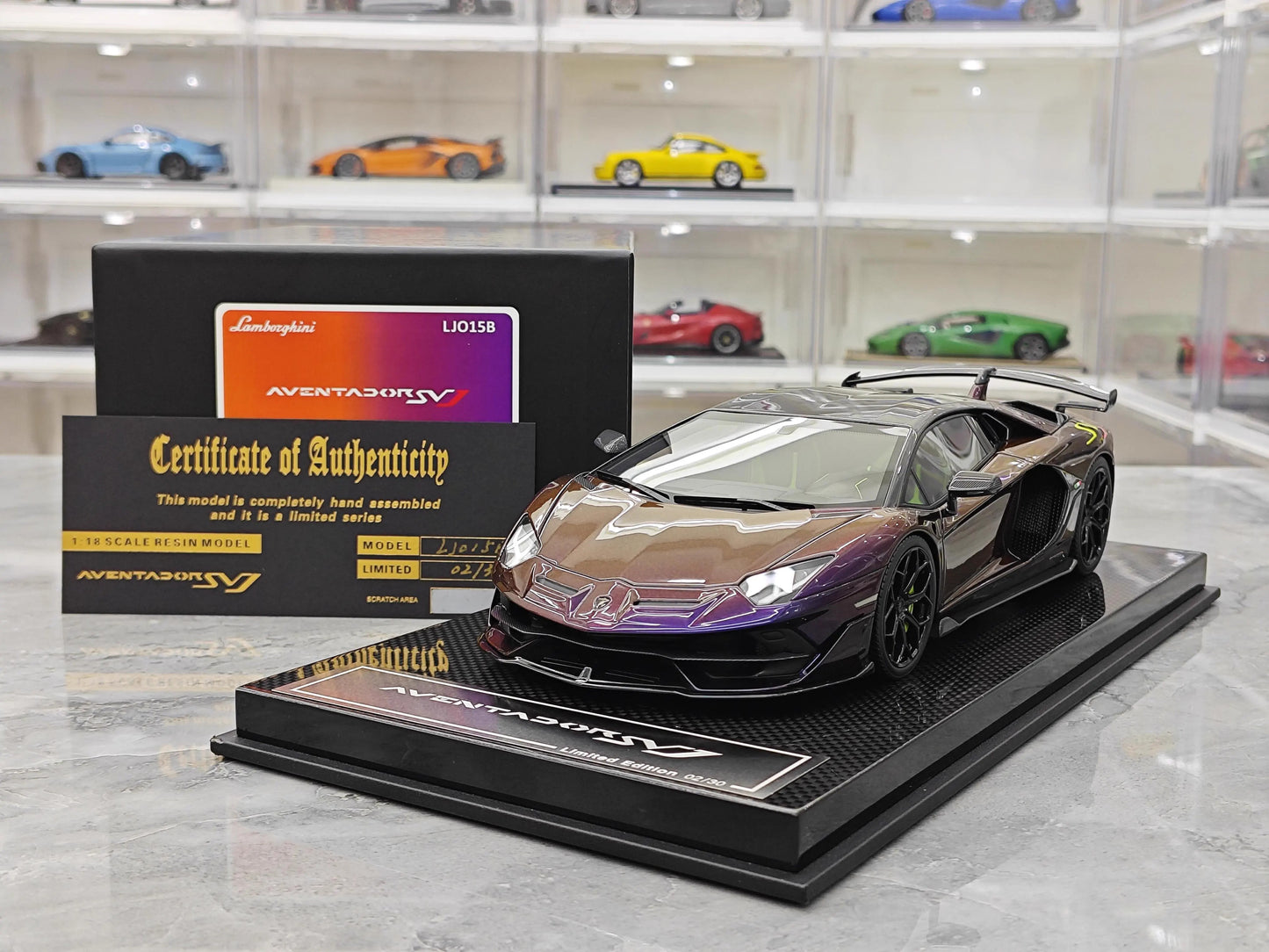 DM 1:18 Diecast Model Car of Lamborghini SVJ Hardtop; Collection Piece
