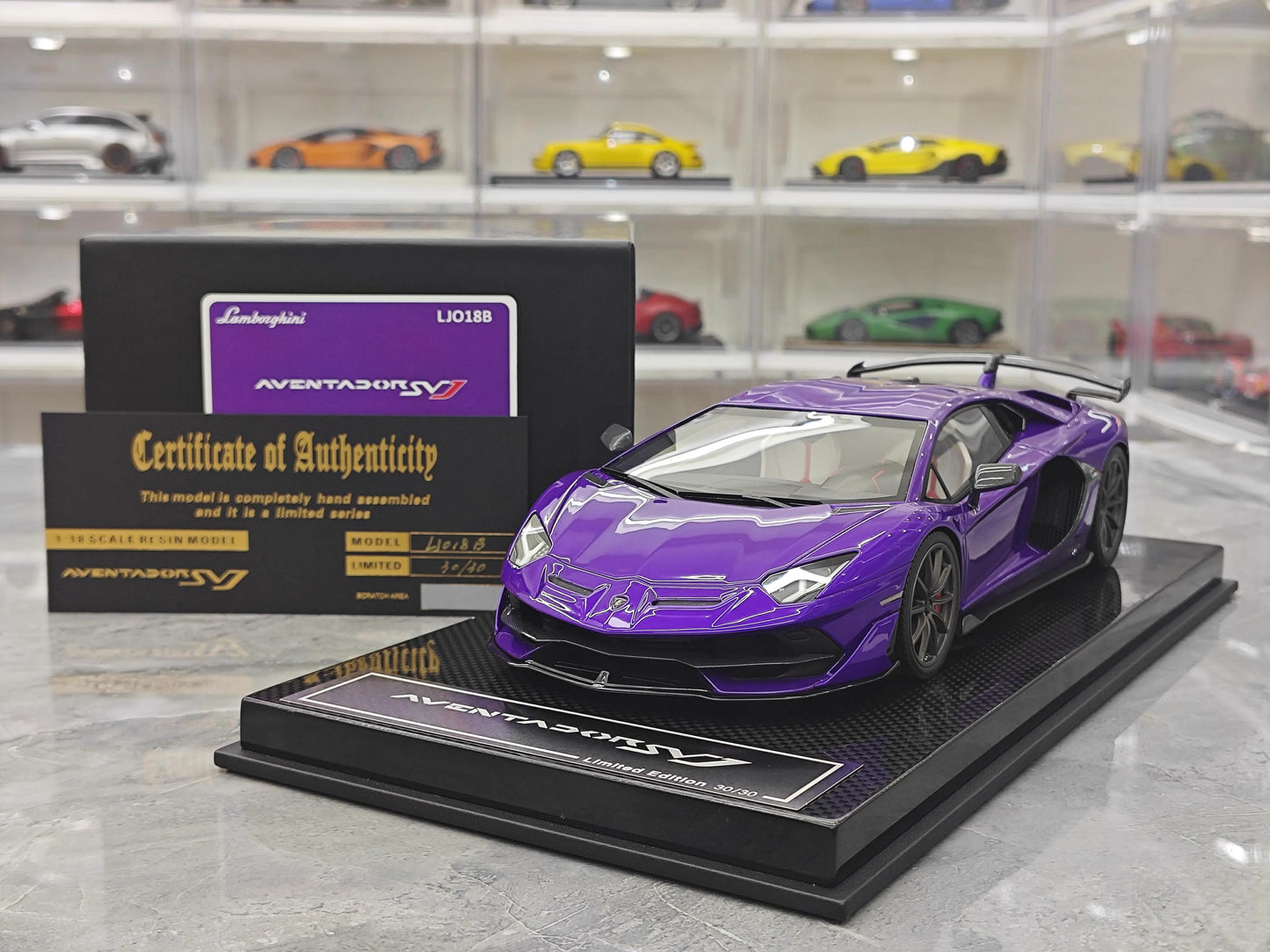 DM 1:18 Diecast Model Car of Lamborghini SVJ Hardtop; Collection Piece