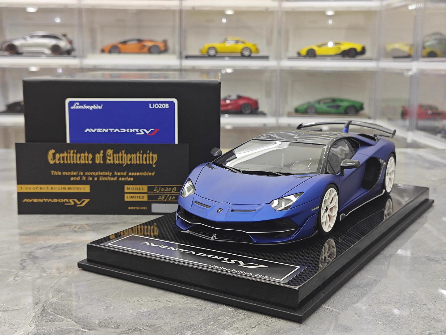 DM 1:18 Diecast Model Car of Lamborghini SVJ Hardtop; Collection Piece