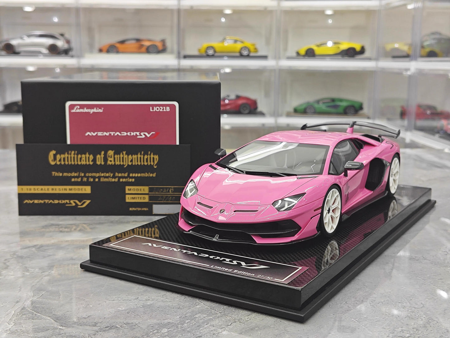 DM 1:18 Diecast Model Car of Lamborghini SVJ Hardtop; Collection Piece