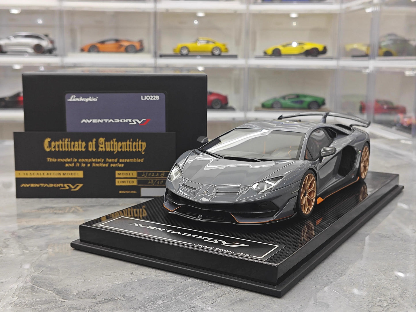 DM 1:18 Diecast Model Car of Lamborghini SVJ Hardtop; Collection Piece