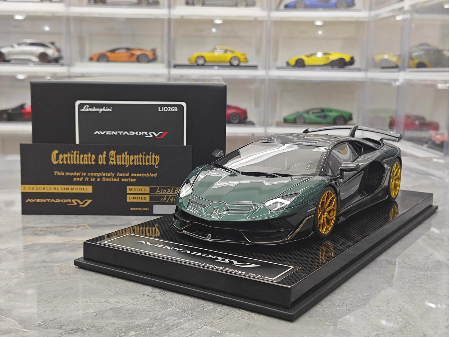DM 1:18 Diecast Model Car of Lamborghini SVJ Hardtop; Collection Piece