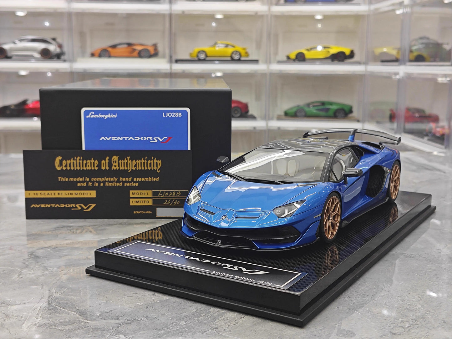 DM 1:18 Diecast Model Car of Lamborghini SVJ Hardtop; Collection Piece