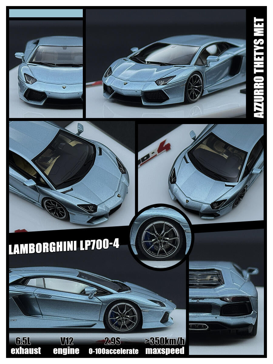 Tardis New product 1:64 AVENTADOR LP700-4 Diecast Model Car Resin Limited edition