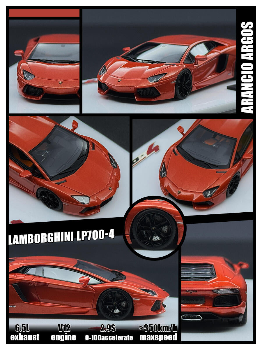 Tardis New product 1:64 AVENTADOR LP700-4 Diecast Model Car Resin Limited edition