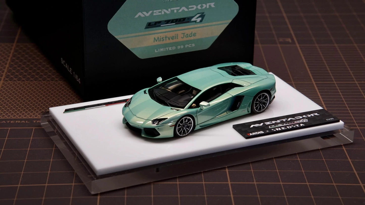 Tardis 1:64 AVENTADOR LP700 Mistveil jade Diecast Model Car Resin Limited edition New product