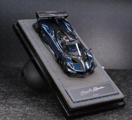 DMH 1:64 Zonda Blue carbon fiber Diecast Model Car Resin Limited edition