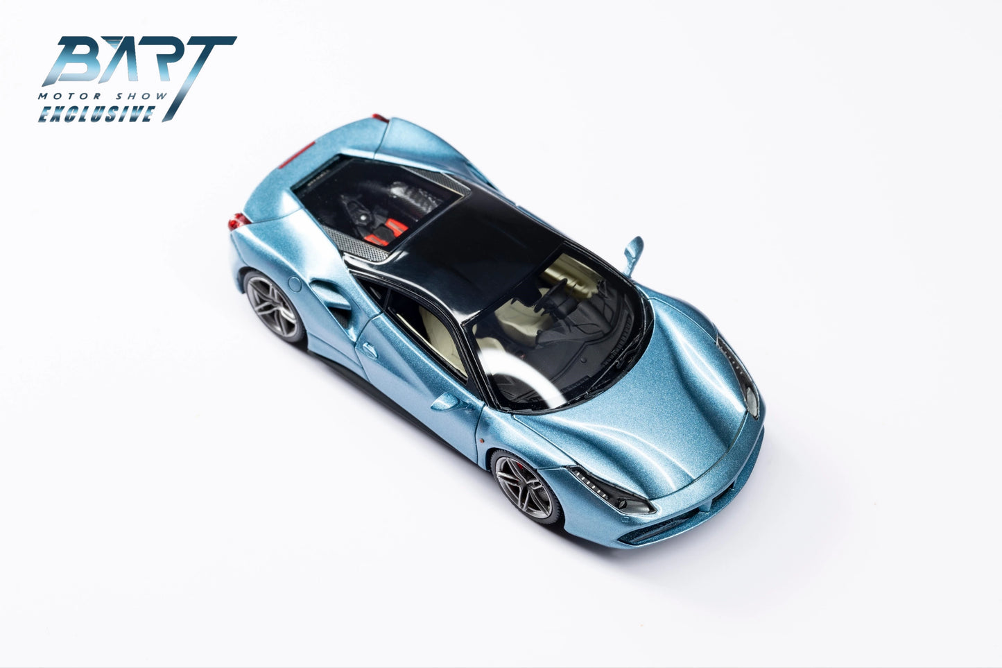 CL Cars Lounge&Bart.M 1:64 488GTB Silver-blue Diecast Model Car Resin Limited edition Collection