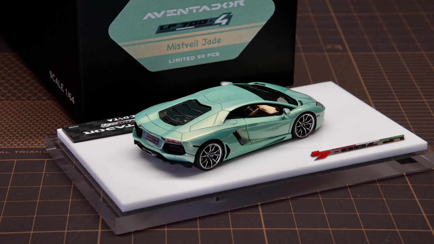 Tardis 1:64 AVENTADOR LP700 Mistveil jade Diecast Model Car Resin Limited edition New product