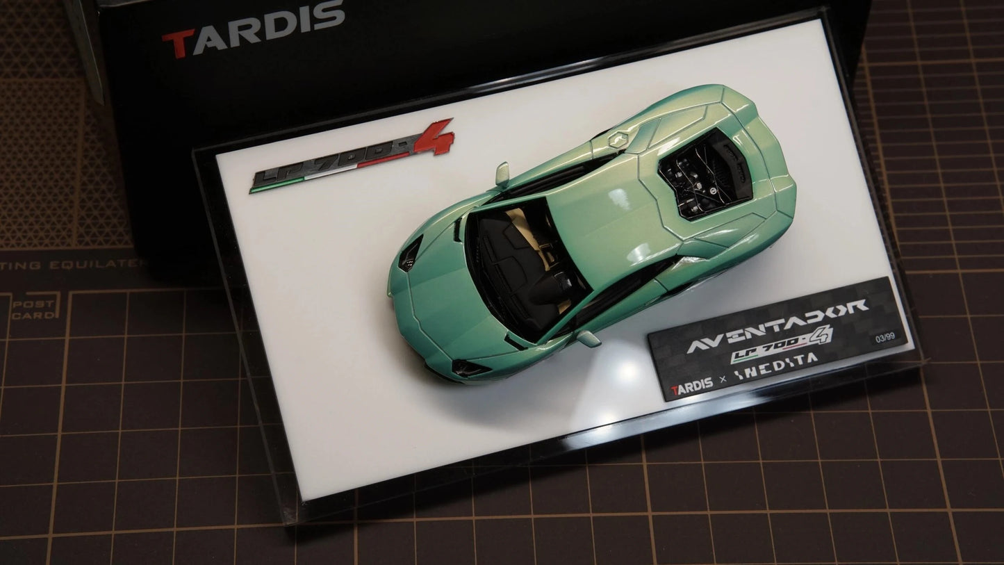 Tardis 1:64 AVENTADOR LP700 Mistveil jade Diecast Model Car Resin Limited edition New product