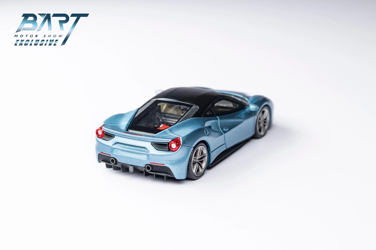 CL Cars Lounge&Bart.M 1:64 488GTB Silver-blue Diecast Model Car Resin Limited edition Collection